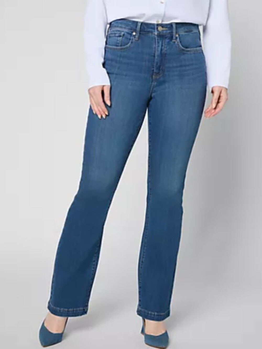 NYDJ Barbara Bootcut Lift X Tuck High Rise Medium Wash Stretch Jean Sz 12